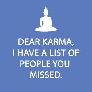 Funny “Dear Karma” Cocktail Napkins - 20 count