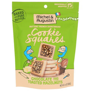 Michel et Augustin Chocolate Hazelnut Cookie Squares