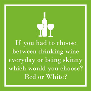 Funny Red or White Wine Cocktail Napkins - 20 ct.