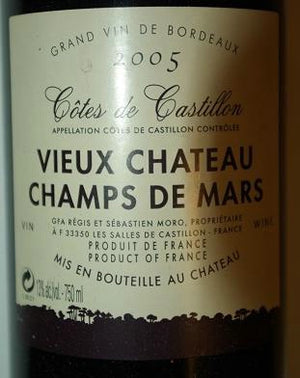 Champs de Mars Cotes de Castillon Johanna 2005