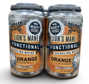 Mighty Kind Lions Mane Orange Sparkling Water