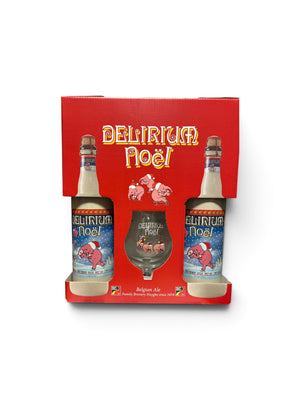 Delirium Noel 2 bottle Gift set with glass