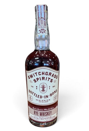 Switchgrass Bottled in Bond Rye Whiskey 6 Year