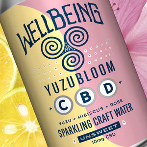 Image of Wellbeing Yuzu Bloom Sparkling Craft CBD Water from Wellbeing