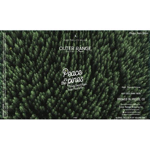 Outer Range Brewing Peace In the Pines West Coast IPA