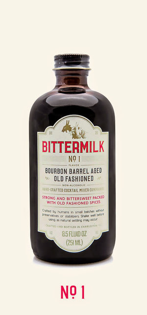 Bittermilk No. 1 Cocktail Mixer Bourbon Barrel Aged Old Fashioned