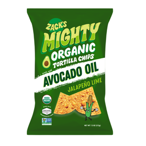 Zacks Mighty Tortilla Chips Jalepeno Lime