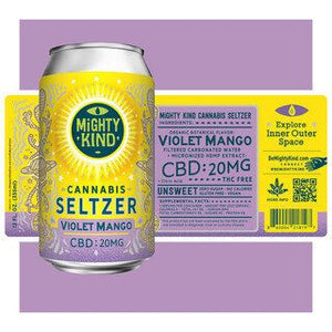 Image of Mighty Kind Violet Mango CBD Seltzer - Single from Mighty Kind