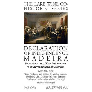 Rare Wine Co. Historical Series Declaration of Independence Madeira