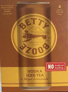 Betty Booze - Vodka Iced Tea Meyer Lemonade (4 pack 12oz cans) (4 pack 12oz cans)