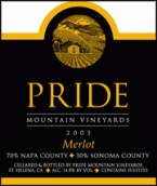 Pride - Merlot Napa Valley Mountain Vineyards 2018 (750ml)