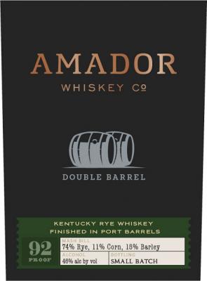 Amador Whiskey Co. - Double Barrel Rye Whiskey Port Finish (750ml) (750ml)