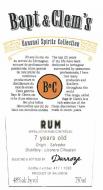 Bapt & Clems - 7 Year Old El Salvador Rum 0 (750)