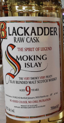 Blackadder Raw Cask Smoking Islay 9 Yr Islay Blended Malt Scotch (700ml) (700ml)