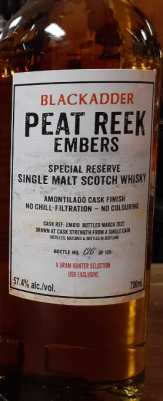 Blackadder - Raw Cask Peat Reek Embers Single Malt Scotch Amontillado Sherry Cask Finish (700ml) (700ml)
