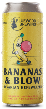 Bluewood Brewing - Bananas & Blow Hefeweizen (4 pack 16oz cans) (4 pack 16oz cans)