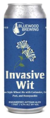 Bluewood Brewing - Invasive Wit (4 pack 16oz cans) (4 pack 16oz cans)