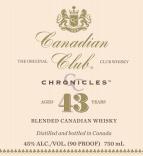 Canadian Club - Chronicles 43 Year Old Blended Canadian Whisky 0 (750)