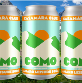 Casamara The Original Leisure Soda - Como The Mandarina (4 pack 12oz cans) (4 pack 12oz cans)