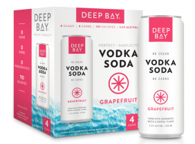 Deep Bay Spirits - Vodka & Soda Grapefruit (4 pack 12oz cans) (4 pack 12oz cans)