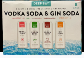 Deep Bay Spirits - Vodka Soda & Gin Soda Variety (8 pack 12oz cans) (8 pack 12oz cans)