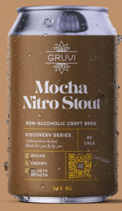 Gruvi - Mocha Nitro Stout (6 pack 12oz cans) (6 pack 12oz cans)