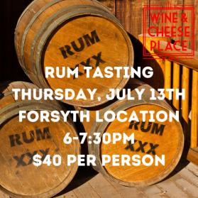 7/13 Rum Tasting Class - @ Forsyth (750ml) (750ml)
