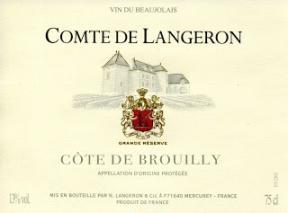 Comte de Langeron - Cote de Brouilly Cru Beaujolais 2018 (750ml) (750ml)
