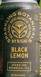Rishi Sparkling Botanicals - Black Lemon Tea 12oz Can