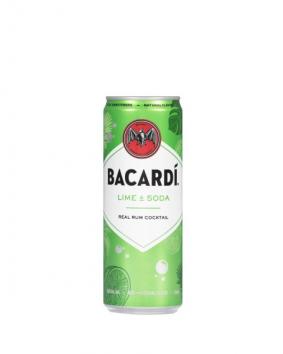 Bacardi - Real Rum Cocktail Lime & Soda (355ml can) (355ml can)