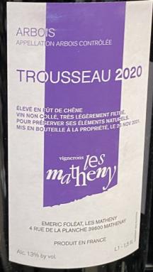 Les Matheny - Arbois Trousseau 2020 (1.5L) (1.5L)