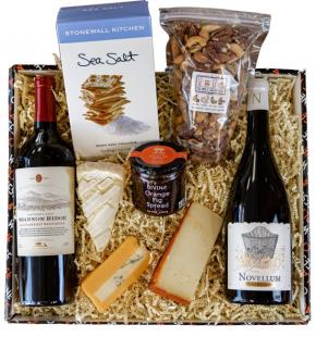 Wine & Cheese Gift Basket - Two Bottle NV (Each) (Each)