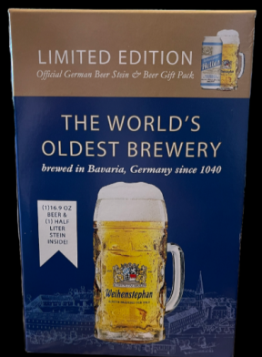 Weihenstephaner - Helles Session Lager Gift Pack with Stein (16.9oz can) (16.9oz can)