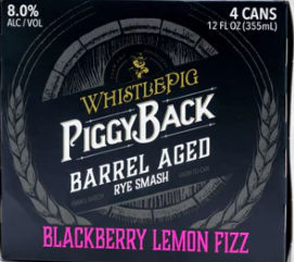 Whistlepig - Barrel Aged Rye Smash Blackberry Lemon Fizz (12oz can) (12oz can)