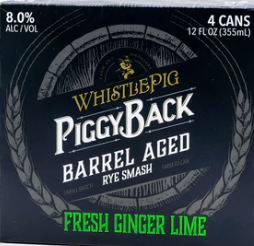 Whistlepig - Barrel Aged Rye Smash Ginger Lime (4 pack 12oz cans) (4 pack 12oz cans)