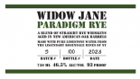 Widow Jane - Paradigm Rye Whiskey (750)